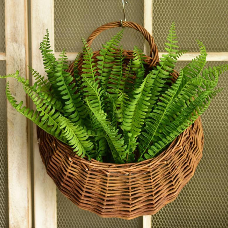 Decorative Wicker Wall Planter for Home Decor