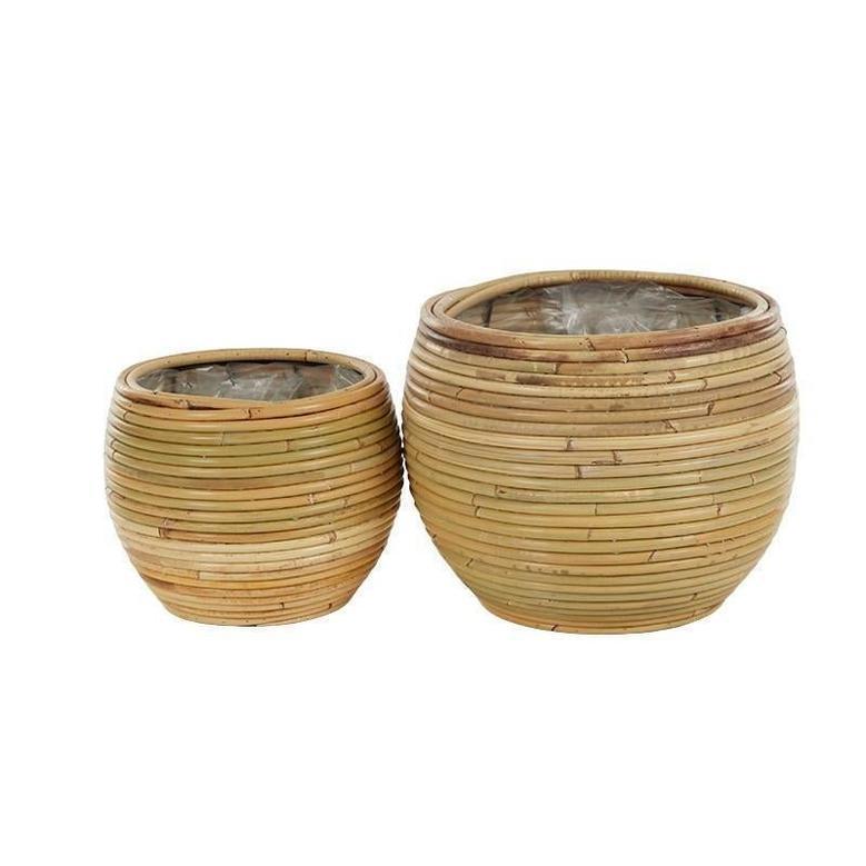 Durable Rattan Wicker Planter Basket Set for Garden Decoration