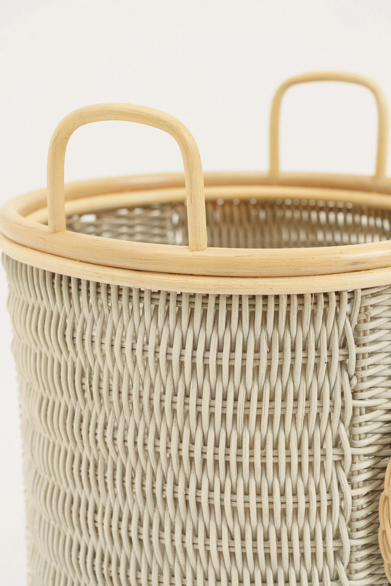 Eco-friendly Bear Wicker Hamper for Kids Nursery Room