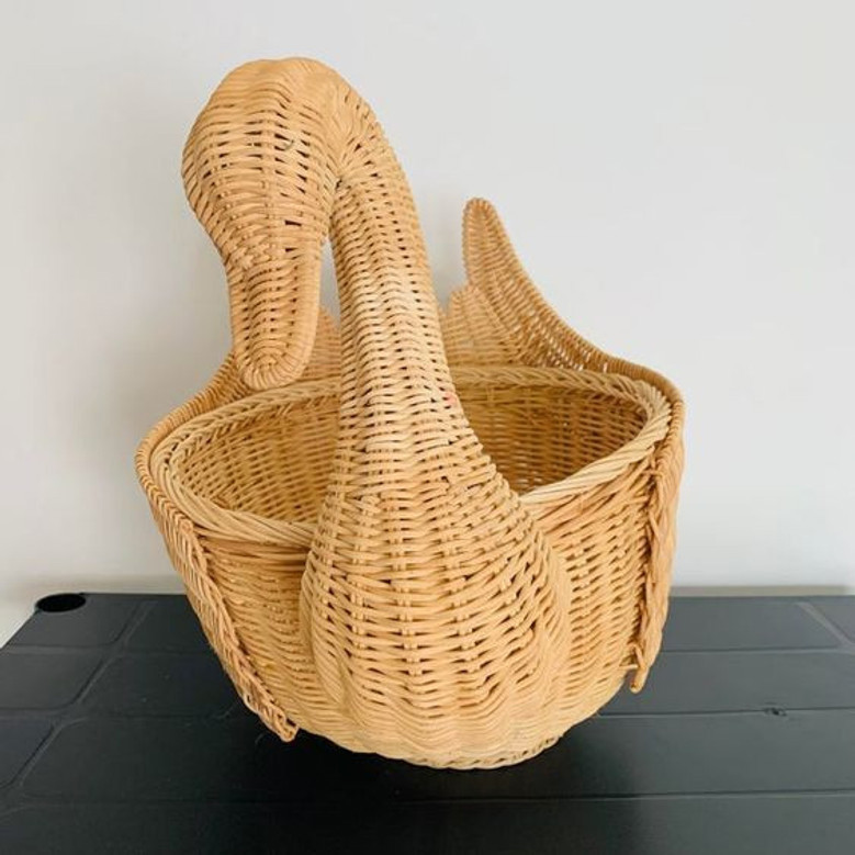 Eco-Friendly Wicker Duck Basket for Kids & Babies