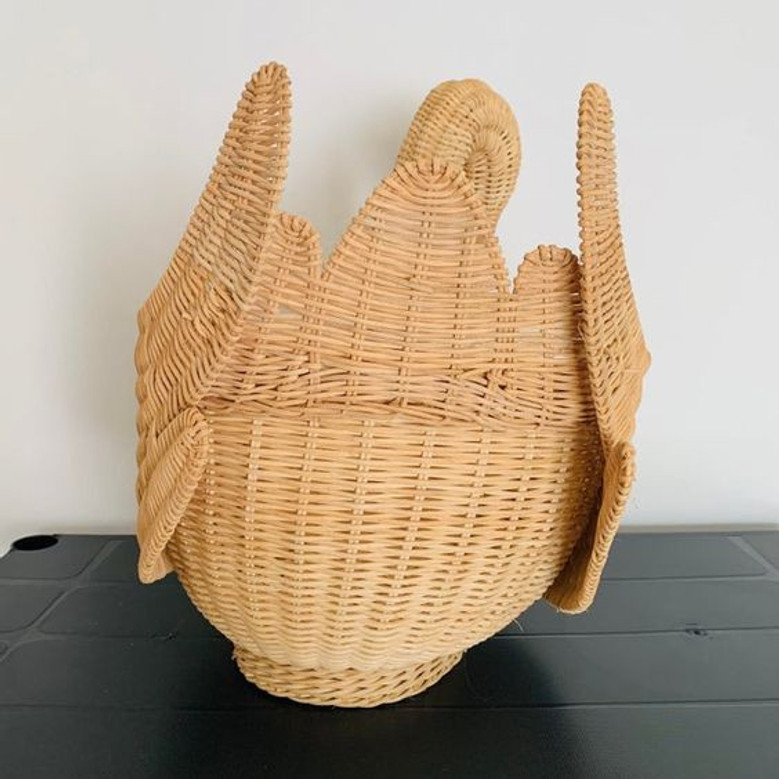 Eco-Friendly Wicker Duck Basket for Kids & Babies