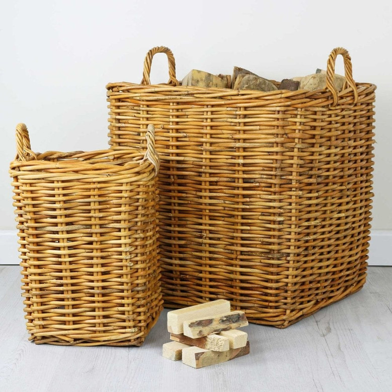 Elegant Natural Handmade Seagrass Wicker Baskets for Home