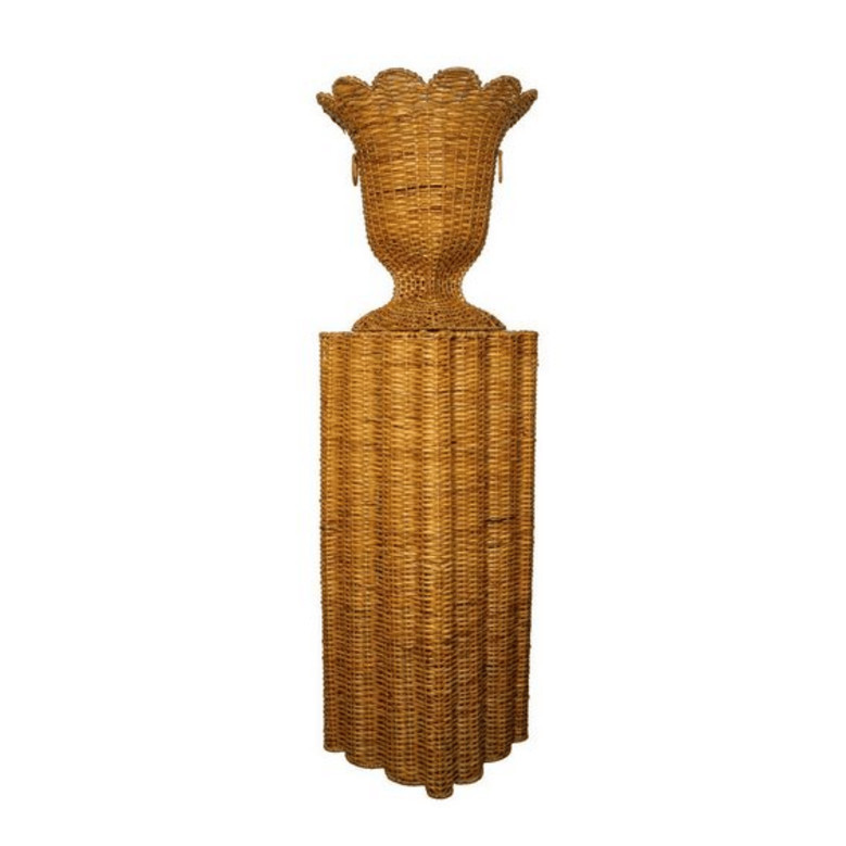 Elegant Rattan Urn Vase for Stylish Home Decor