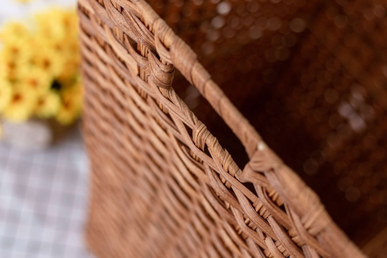 Farmhouse Style Wicker Baskets for Small Parts Storage