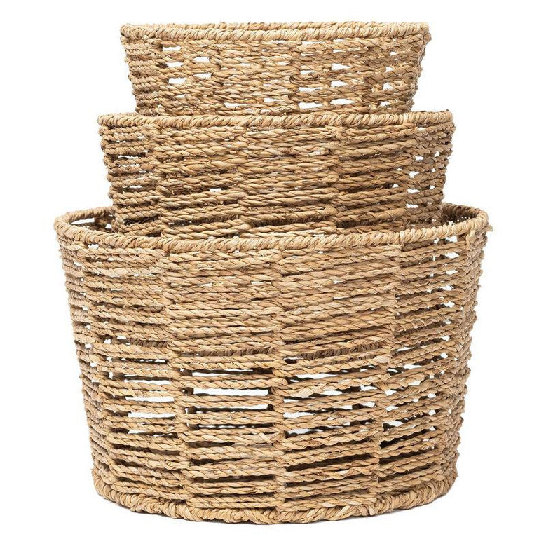 Foldable Seagrass and Water Hyacinth Laundry Basket