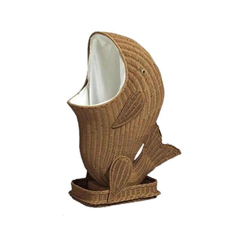 Hand-Woven Rattan Storage Basket - Elephant Design for Home