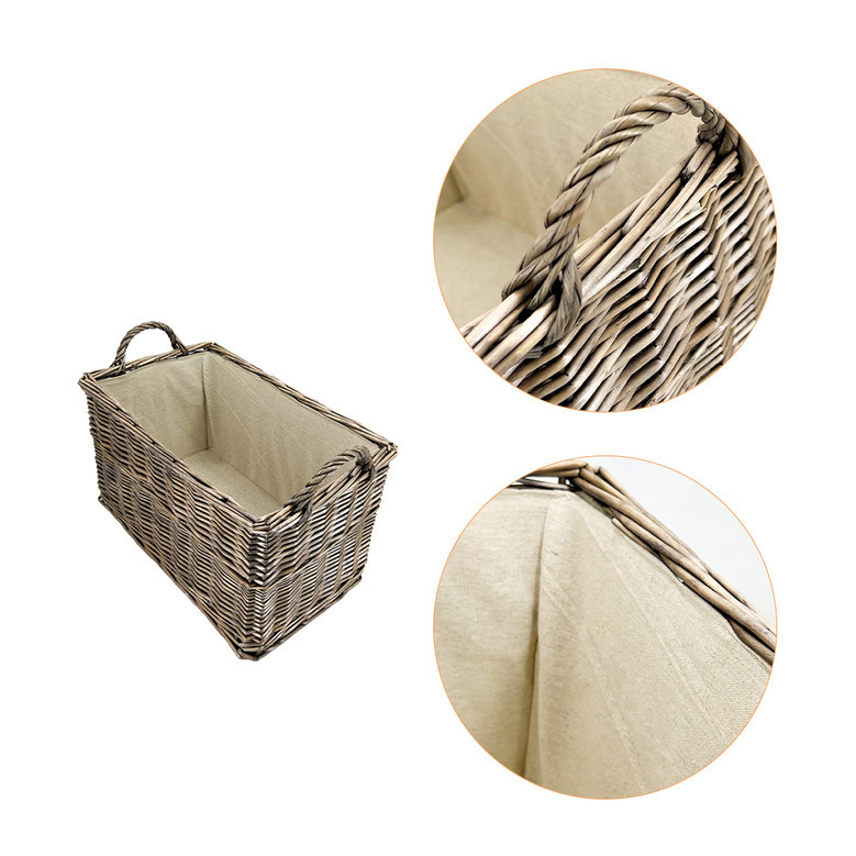 Hand-Woven Wicker Basket for Closet Storage