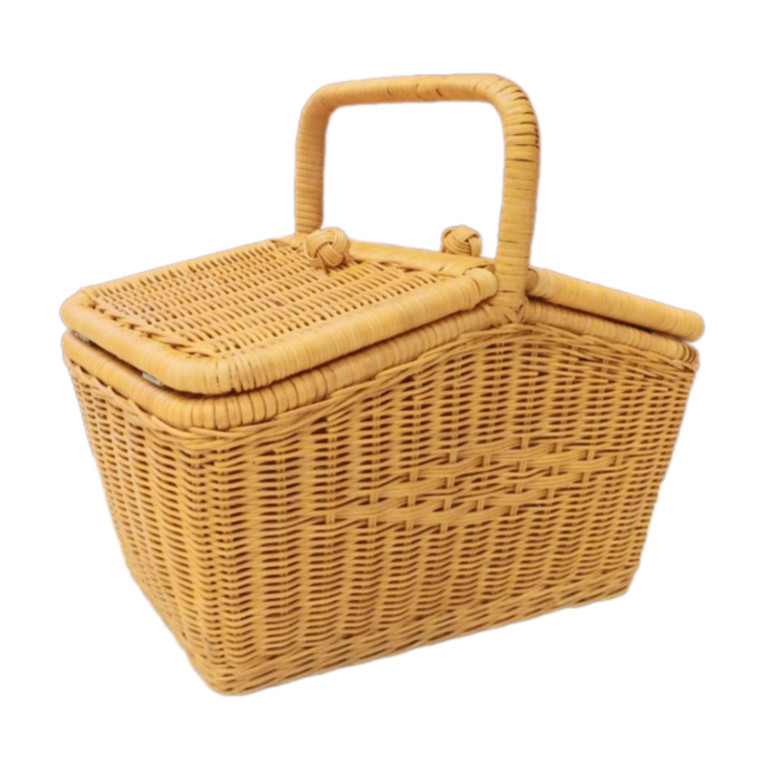 Handcrafted European Style Picnic Basket for Outdoor & Travel