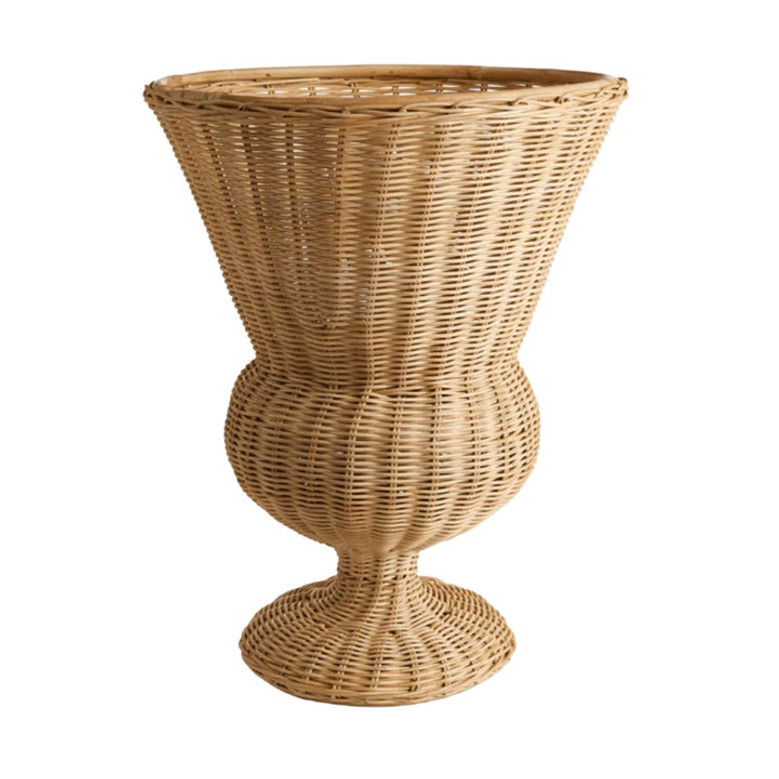 Handcrafted Vintage Rattan Plant Pots for Indoor Use