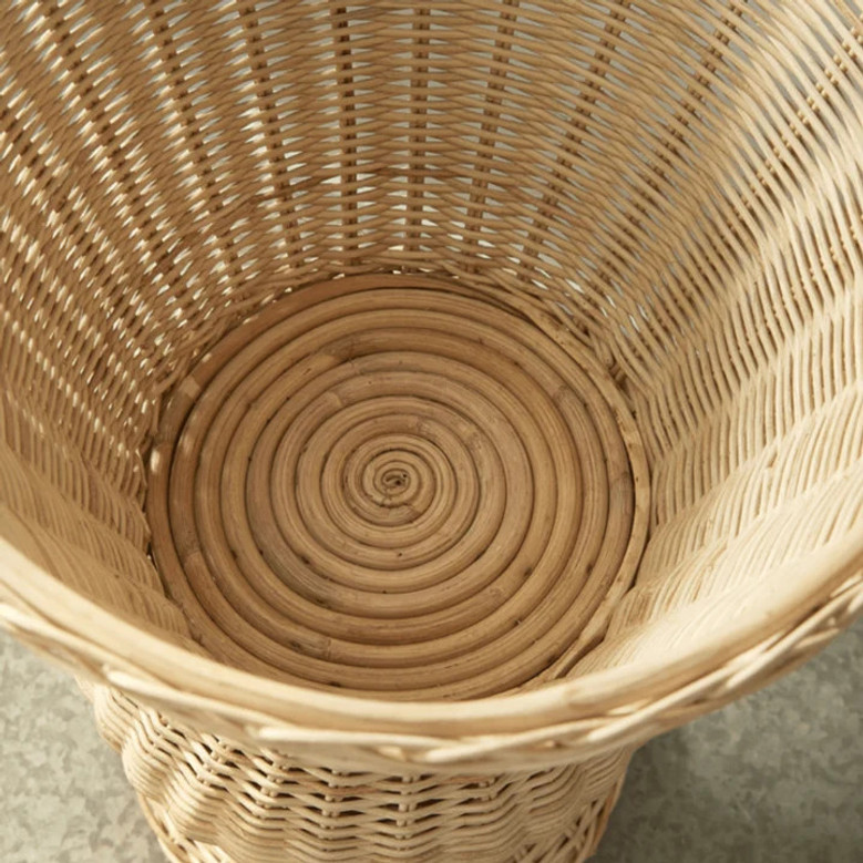 Handcrafted Vintage Rattan Plant Pots for Indoor Use