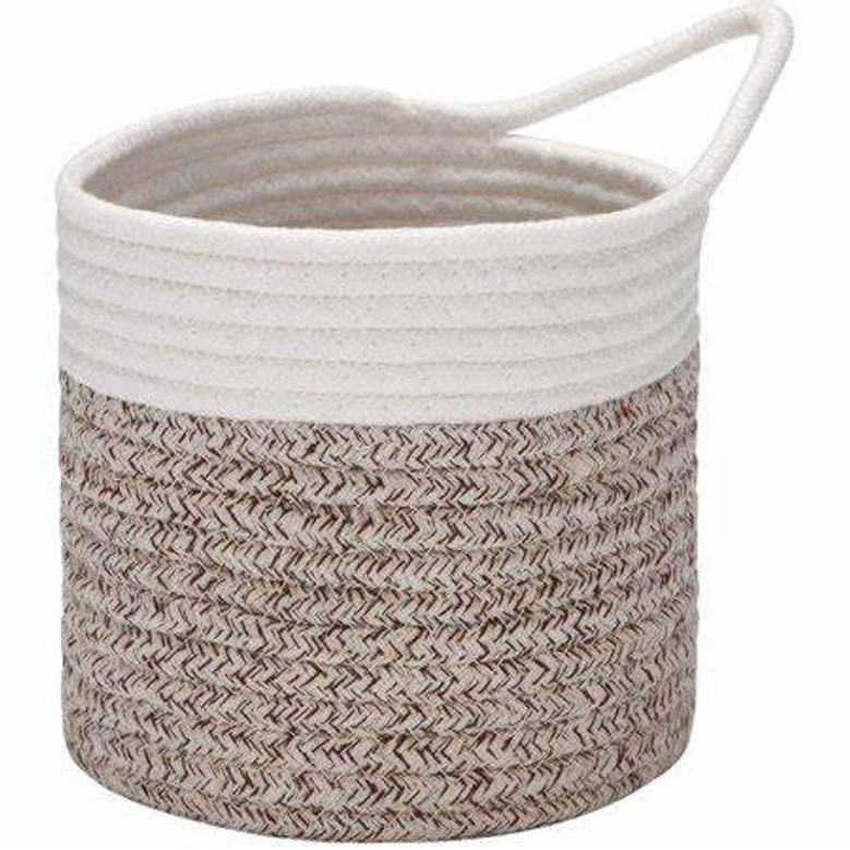 Handmade Cotton Rope Wall Hanging Basket for Decor or Kitchen