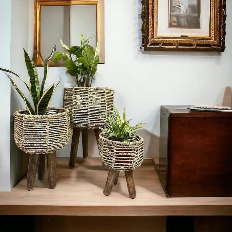 Handmade Jute Planters for Home and Garden Decor