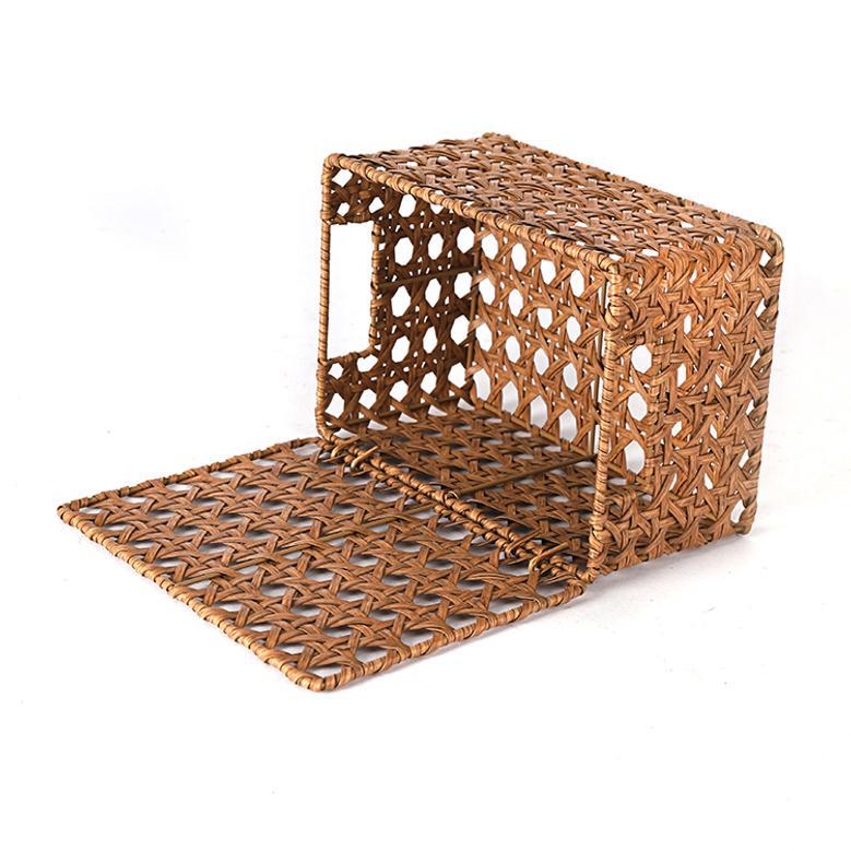 Handmade Rattan Picnic Storage Basket with Lid