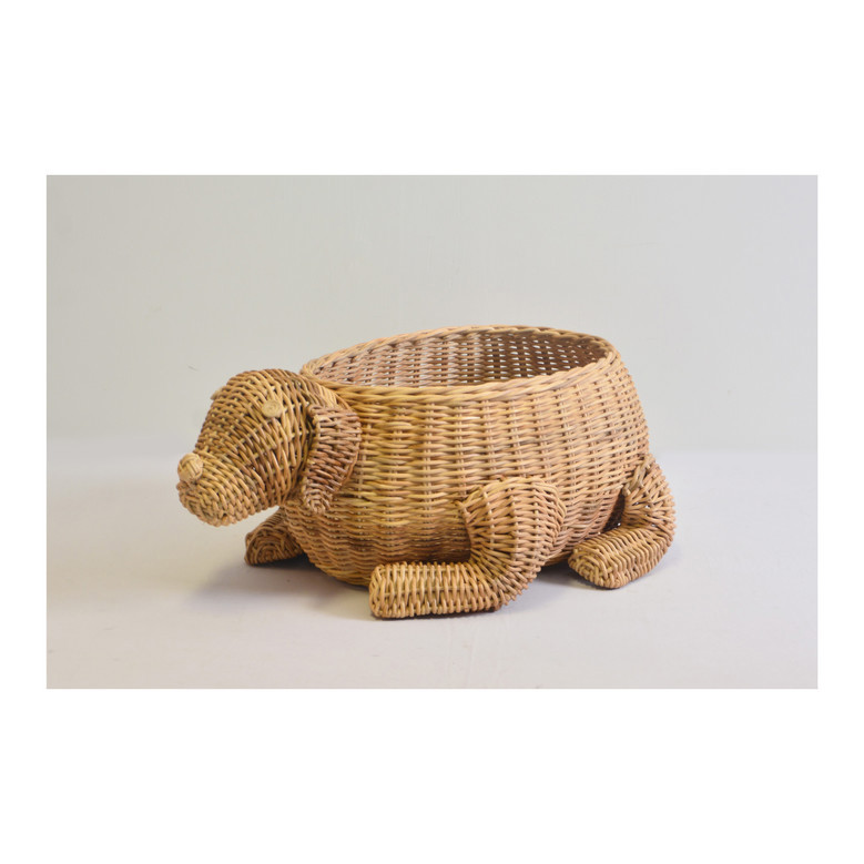 Handmade Rattan Wicker Animal Baskets for Home Storage