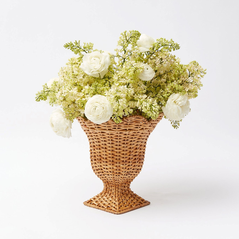 Handmade Wicker Rattan Vase for Home Decoration