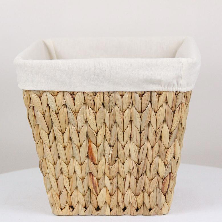 Handwoven Water Hyacinth Laundry Basket with Lid