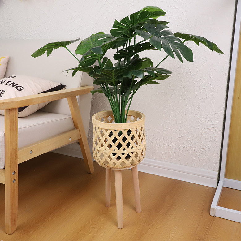 High-Quality Bamboo Plant Pot Stand for Home and Garden