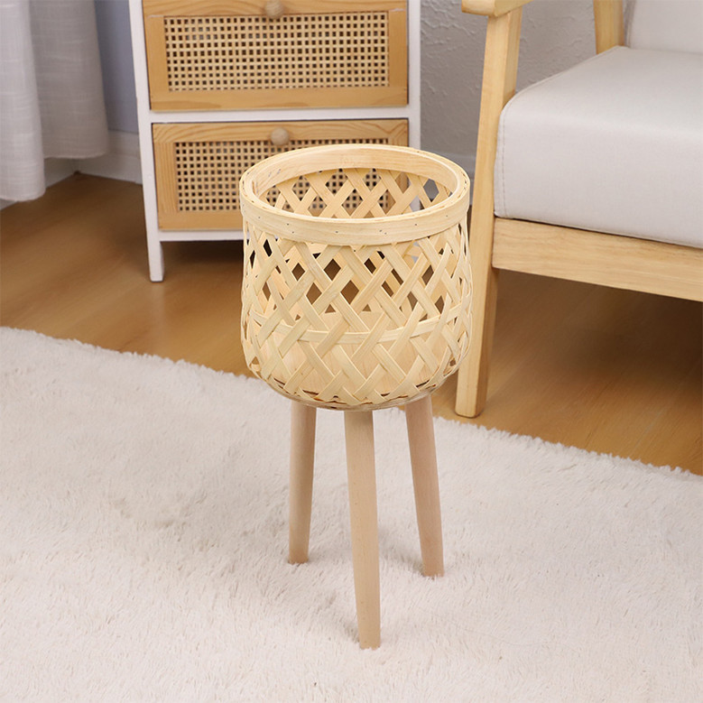 High-Quality Bamboo Plant Pot Stand for Home and Garden