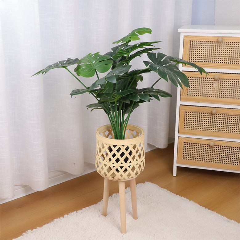 High-Quality Bamboo Plant Pot Stand for Home and Garden