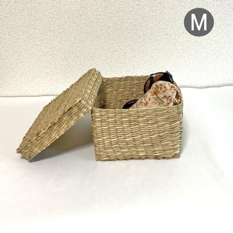 High-Quality Square Wicker Basket with Lid – Perfect for Home Organization