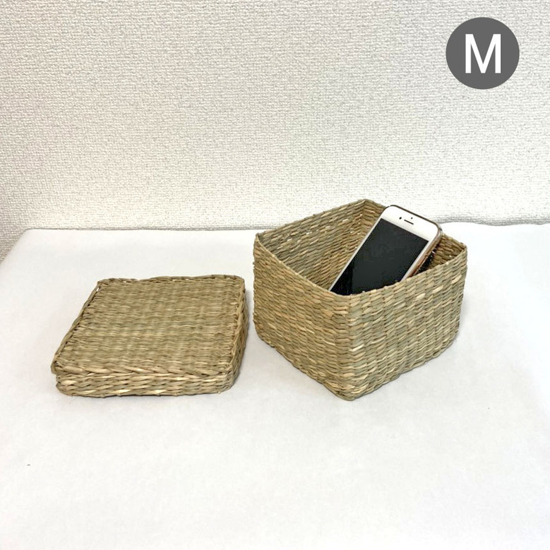 High-Quality Square Wicker Basket with Lid – Perfect for Home Organization