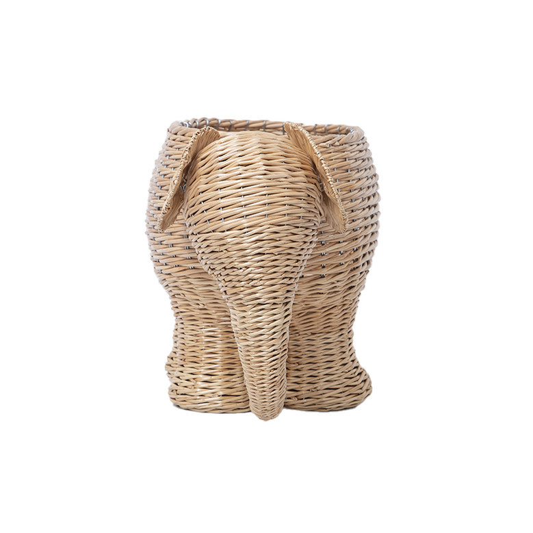 Large-Capacity Elephant Wicker Storage Basket for Office and Home