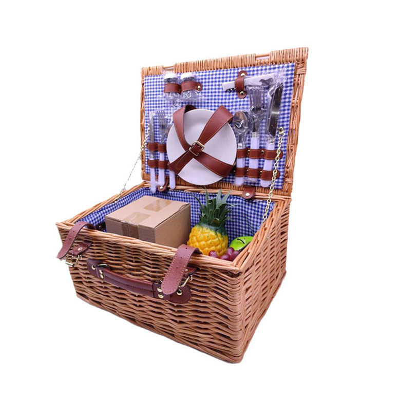 Large Eco-Friendly Picnic Basket Set with Dishware