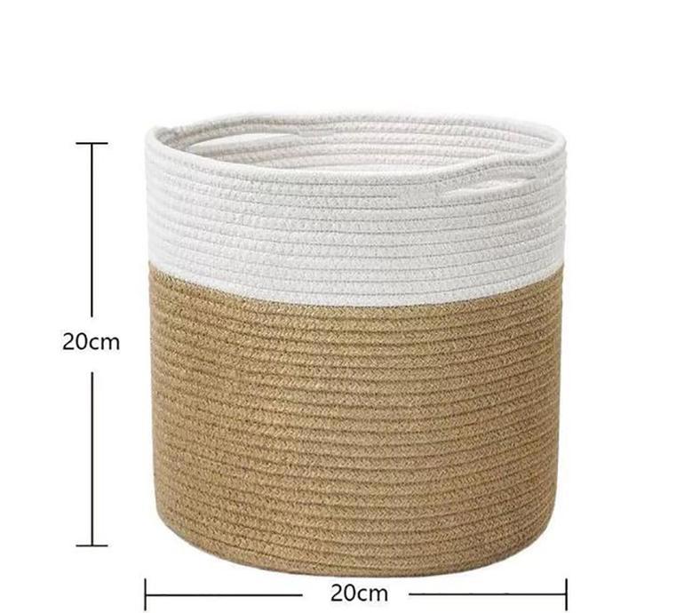 Modern Cotton Rope Woven Basket for Indoor Planters and Storage