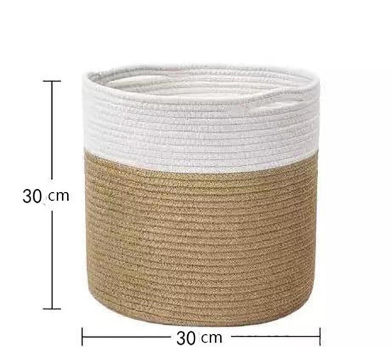 Modern Cotton Rope Woven Basket for Indoor Planters and Storage