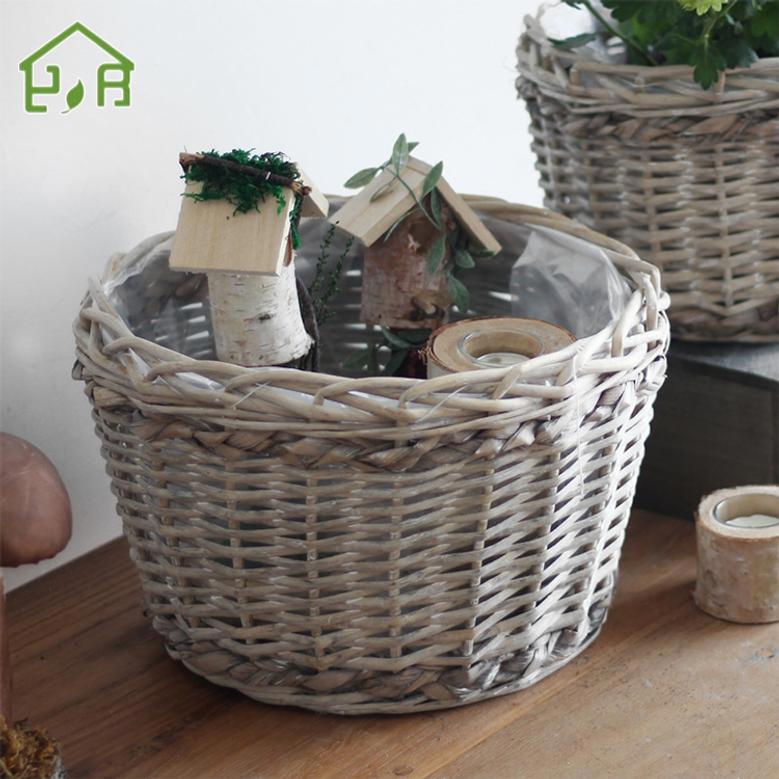 Modern Woven Wicker Plant Pot for Home Decor