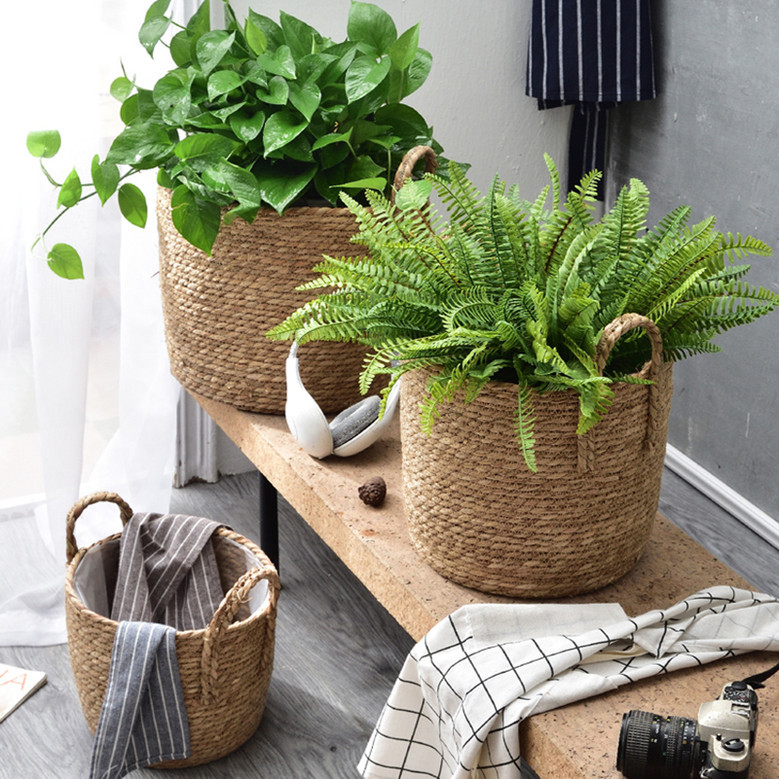 Natural Rattan Wicker Baskets for Home and Garden Decor