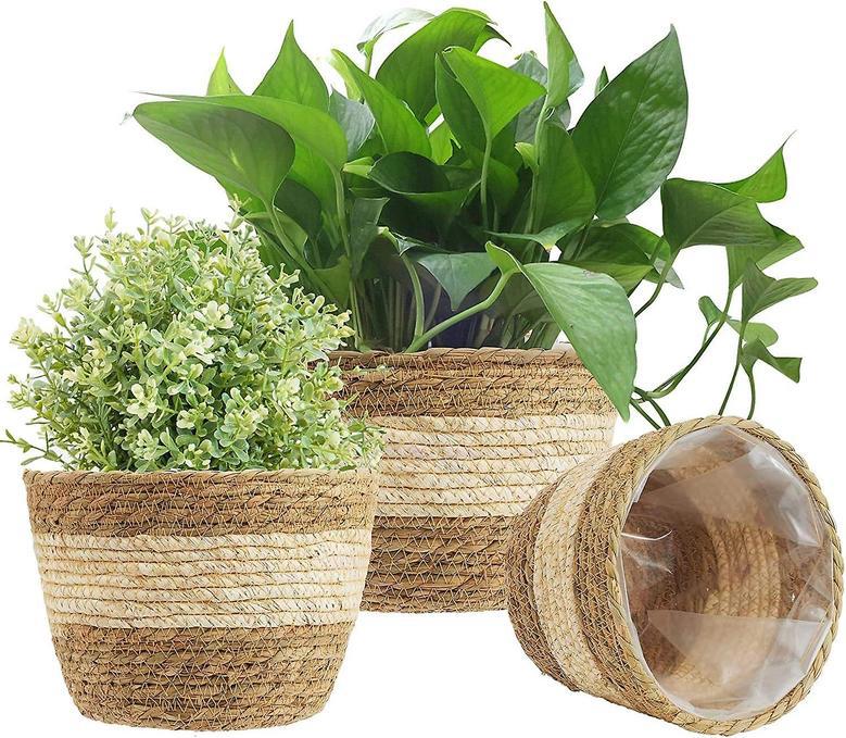 Natural Seagrass Gardening Basket for Plants