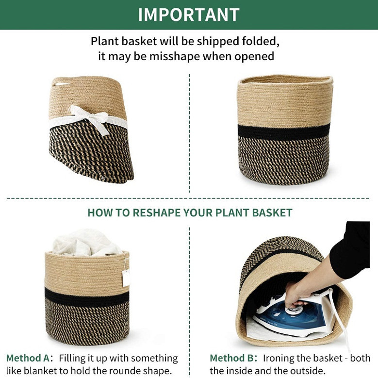 Natural Straw Seagrass Belly Basket for Storage and Plants