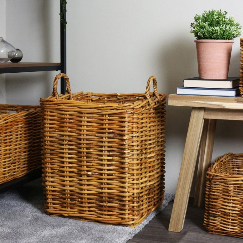 Natural Wicker Seagrass Baskets for Elegant Home Organization