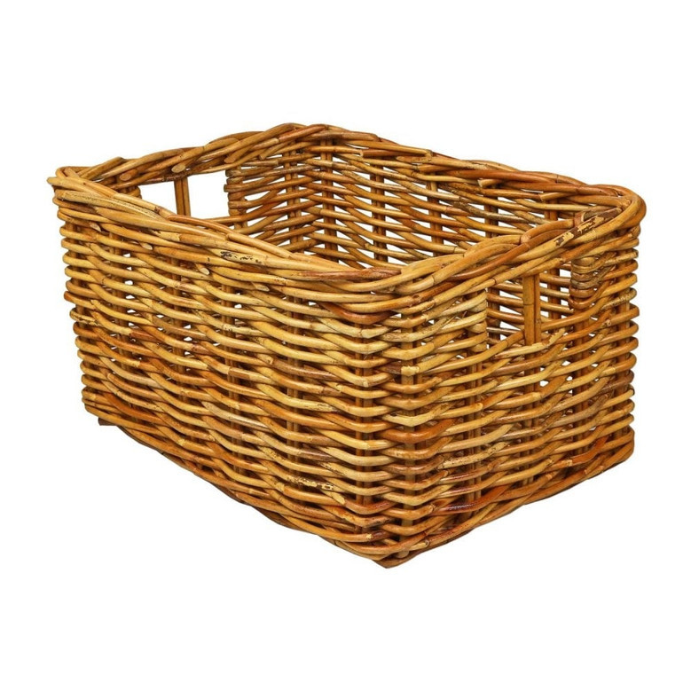 Natural Woven Rattan Basket for Home Organization