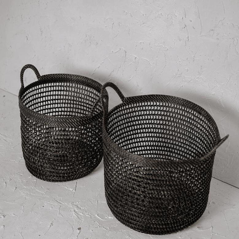 New Design Rattan Laundry Basket for Closet Organization