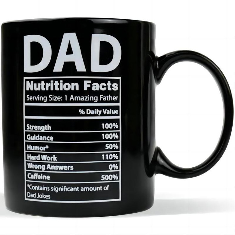 Novelty BlackAnd White Ceramic Mug – Coffee Cup Gift for Dad | Dad Mugs