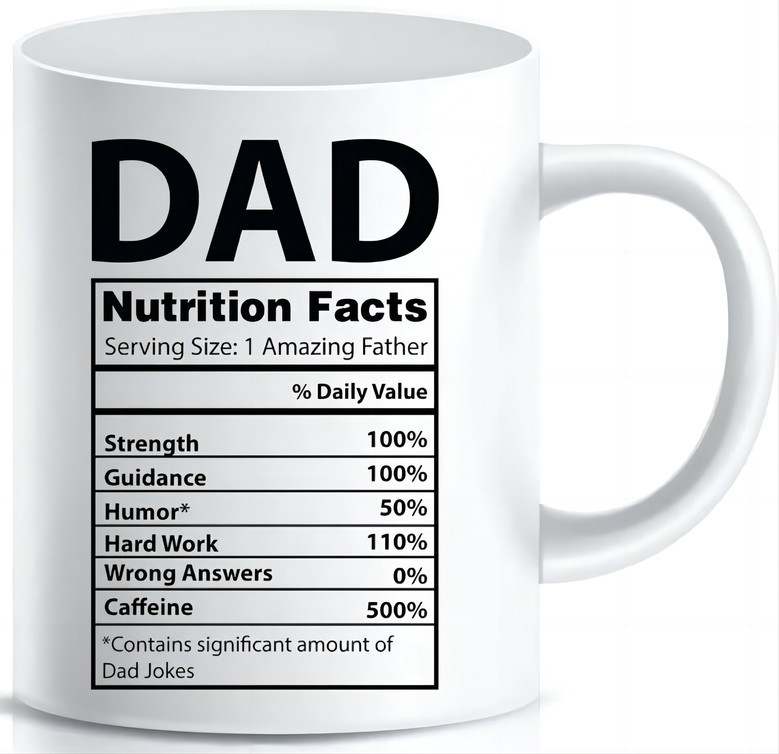 Novelty BlackAnd White Ceramic Mug – Coffee Cup Gift for Dad | Dad Mugs