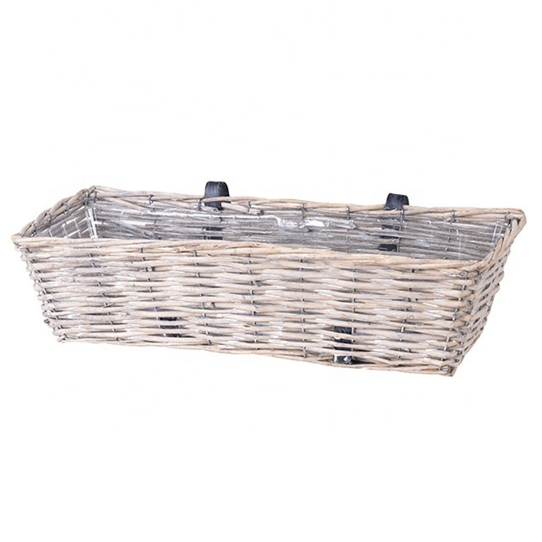 Outdoor Wicker Balcony Box Pots Basket