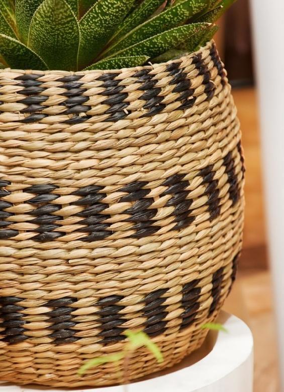 Rattan Flower Basket Stand for Plants