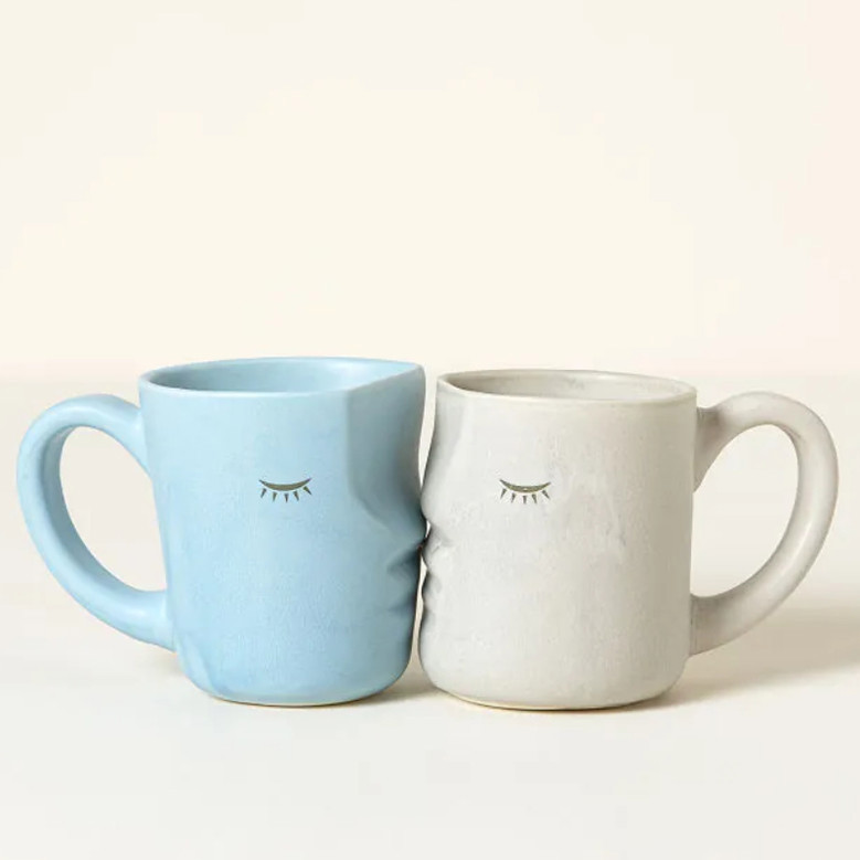 Romantic Ceramic Couple Mug with Handle