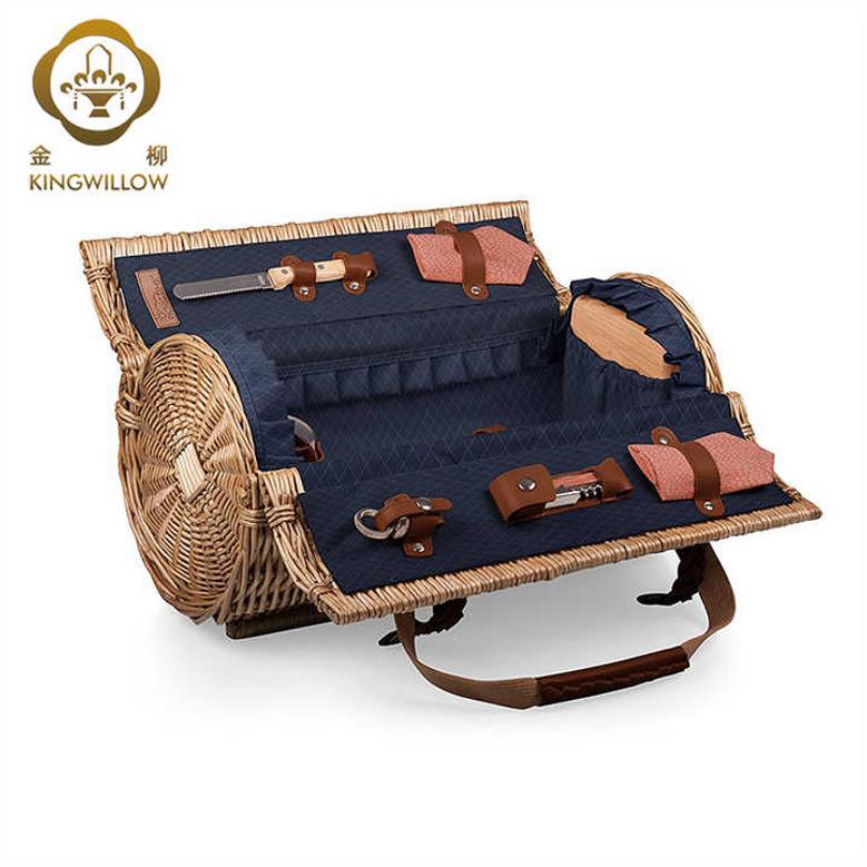 Romantic Picnic Basket for Two with Lid