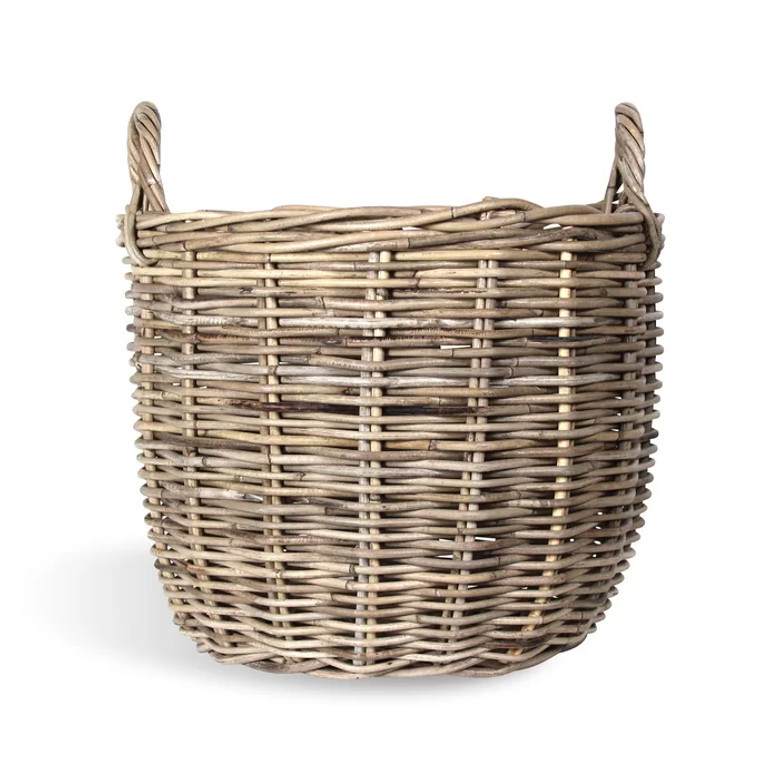 Round Wicker Rattan Water Hyacinth Baskets for Clothes Storage