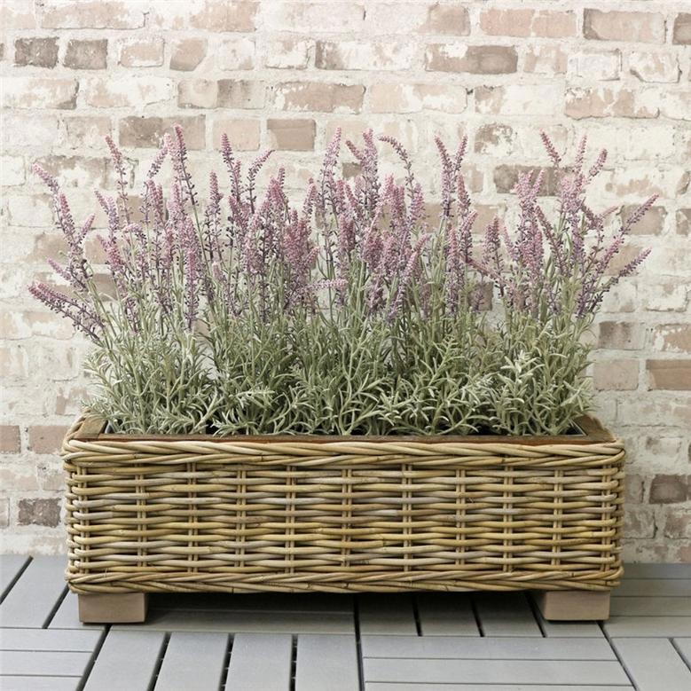 Rustic Wicker Flower Basket Planter for Home Decoration