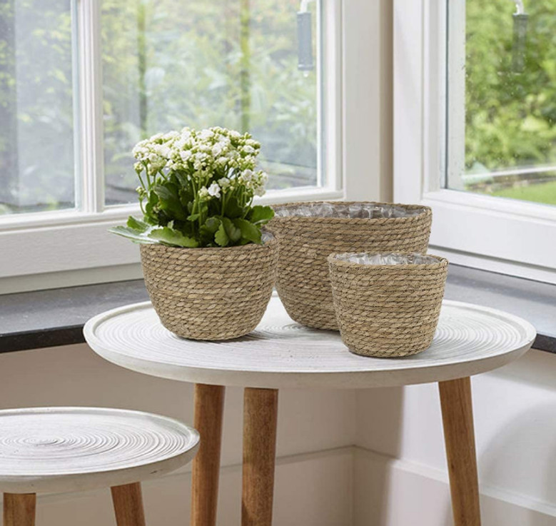 Seagrass Planter Basket for Home Decor - Indoor & Outdoor Use