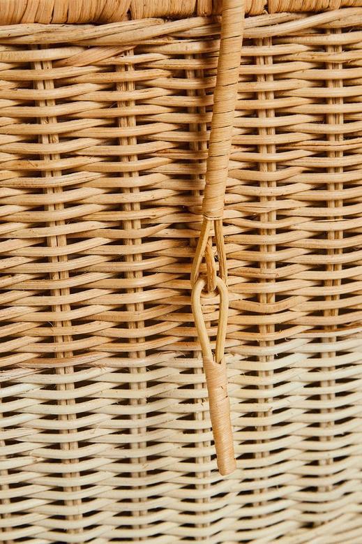 Small Rattan Storage Basket with Lid