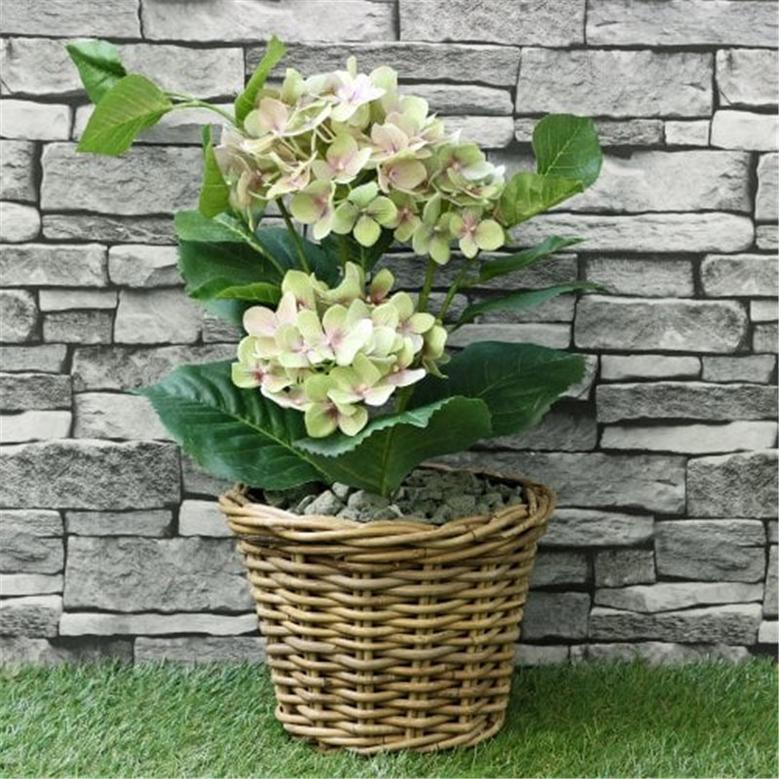 Small Rattan Wicker Planter Basket Set for Garden