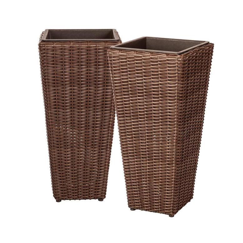 Stylish Rattan Wicker Planter for Indoor and Outdoor Use