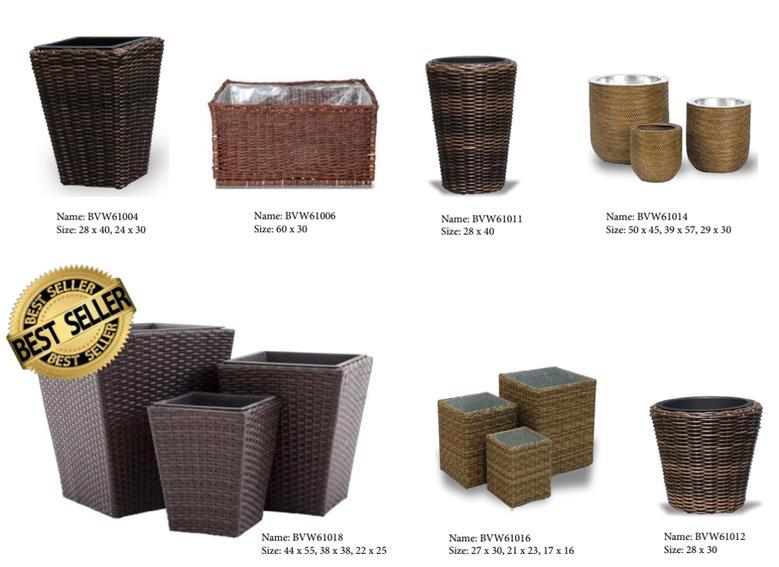 Stylish Rattan Wicker Planter for Indoor and Outdoor Use