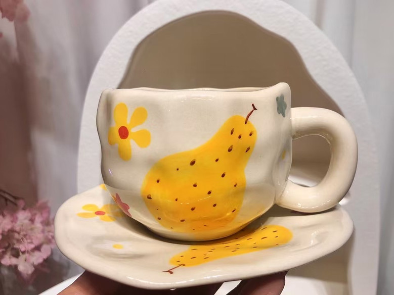 Unique Irregular Ceramic Tea Mugs and Coffee Cup